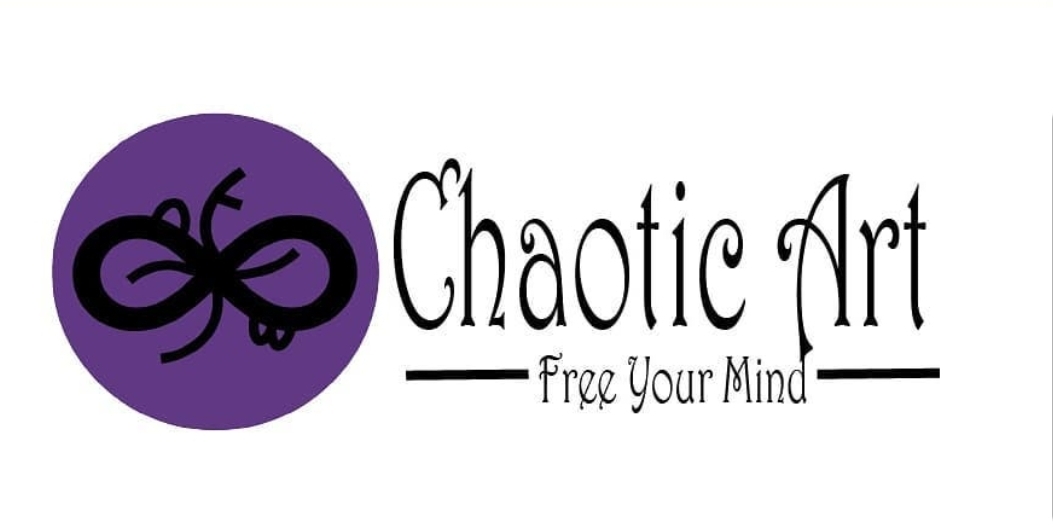 Chaotic Art logo — a purple circle with a black infinity mark beside a cursive 'Chaotic Art, Free Your Mind' wordmark